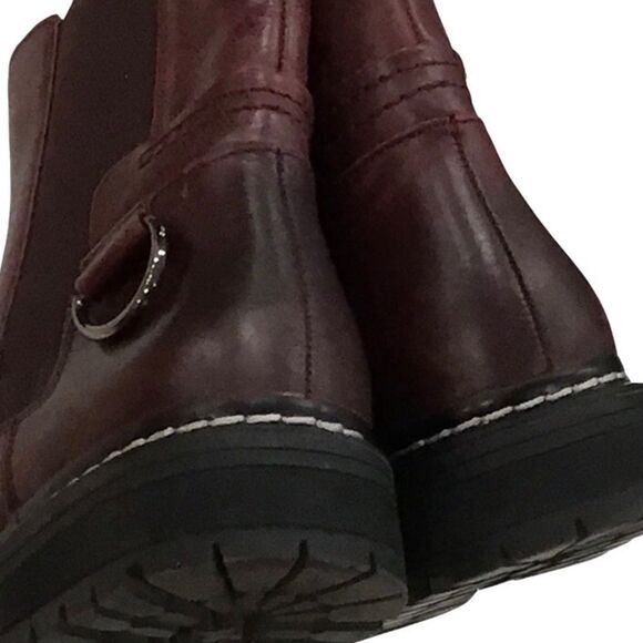 Leather Burgundy Ankle Boots, Franco Sarto, Size 7 - Picture 7 of 13